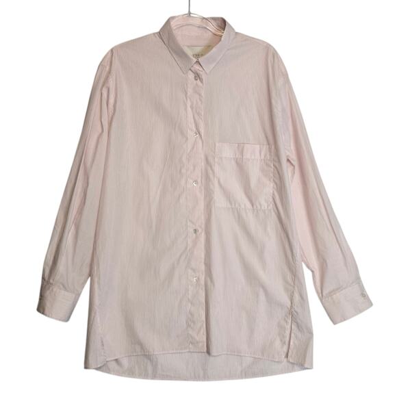 Studio Nicholson Classic Straight Shirt Fine Red Stripe Oversized Size 3 NEW - Picture 1 of 11